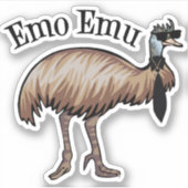Sticker Amusant Emo Emu (Devant)