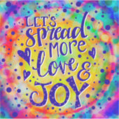 Sticker Amusant et joyeux Étendre Plus d'amour et de joie (Devant)