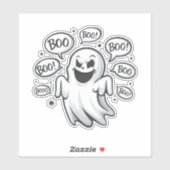 Sticker Amusant fantôme de Boo (Feuille)