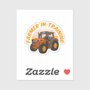 Sticker Amusant Futur Agriculteur Dans La Formation De Tra