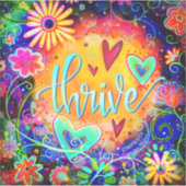 Sticker Amusant Gai Gai Épouse Plutôt Inspiritique Florale (Devant)