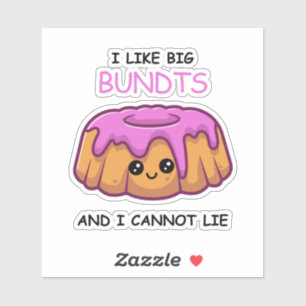Sticker Amusant J'aime les gros pains et je ne peux pas me