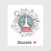 Sticker Amusant jeu de sciences de l'hématologie С (Feuille)