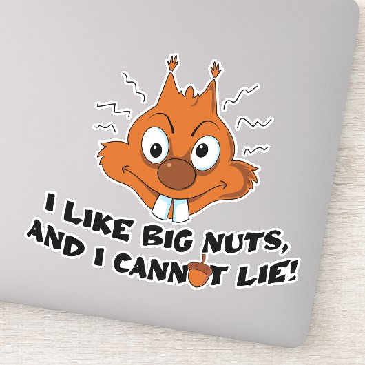 Sticker Amusant jeu d'écureuil (Détail)