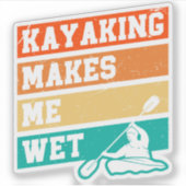 Sticker Amusant Kayak Lover Kayaking Retro River Kayaker (Devant)
