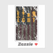 Sticker Amusant LGBT Liberty Guns Beer Trump Support (Feuille)