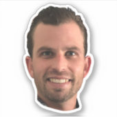 Sticker Amusant Photo Head Bachelorette Party Groom (Devant)