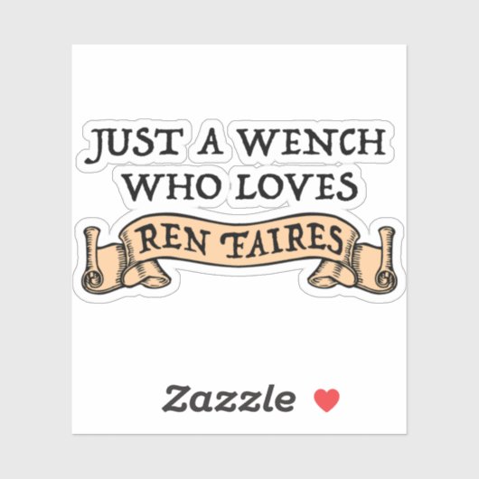 Sticker Amusant Ren Faire Lover (Feuille)