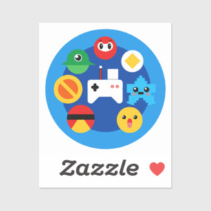 Sticker Amusant Retro Arcade
