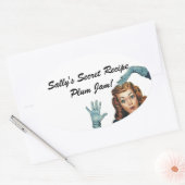 Sticker amusant Retro Lady Home Canning Secret Rec (Enveloppe)