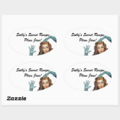 Sticker amusant Retro Lady Home Canning Secret Rec (Feuille)