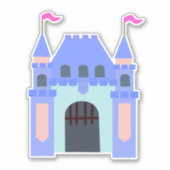 Sticker Amusant thème coloré Parc Style Château (Devant)
