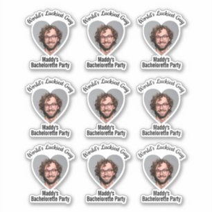 Sticker Amusante Bachelorette Party Groom's Face Favor