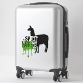 Sticker Amusante Llama mème crache se produit (Sur valise)
