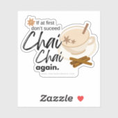 Sticker Amusants Chai Puns et Citation (Feuille)