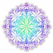 Sticker Amusement amusant boho design de tourbillon floral (Devant)