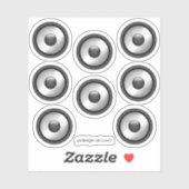 Sticker Amusement cool Musique Conception du haut-parleur (Feuille)