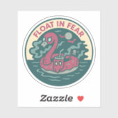 Sticker Amusement de Flamant Pirate Effrayant (Feuille)