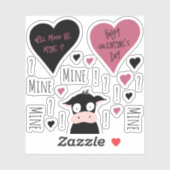 Sticker Amusement Mine Mine Mine Collection de mines Vache (Feuille)