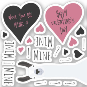 Sticker Amusement Mine Mine Mine Mine Valentines Llama Thè