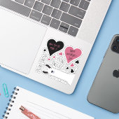 Sticker Amusement Mine Mine Mine Mine Valentines Llama Thè (Ordinateur portable avec iPhone)