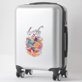 Sticker Amusons-nous, la vie est des montagnes russes (Sur valise)