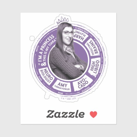 Sticker Amy Farrah Fowler - Graphique d'informations (Feuille)