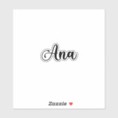 Sticker Ana Nom - Calligraphie manuscrite (Feuille)