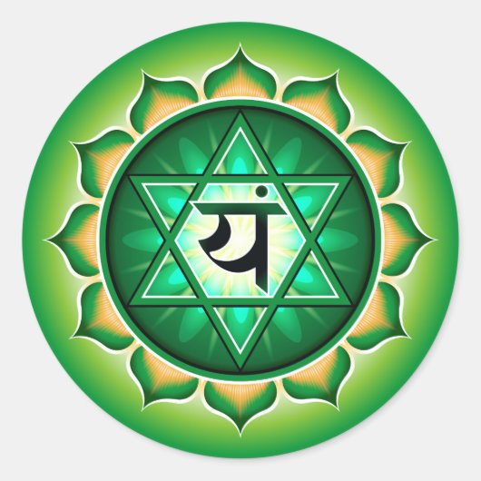 Sticker anahata ou chakra cardiaque (Devant)