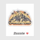 Sticker Anaheim, Californie (Feuille)