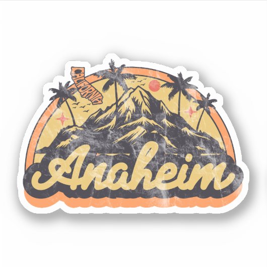 Sticker Anaheim, Californie (Devant)