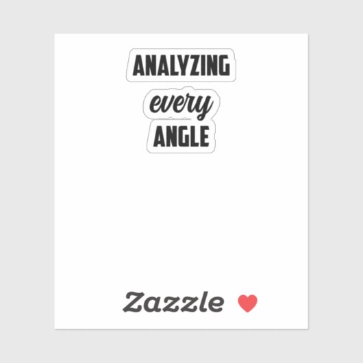 Sticker Analyser chaque angle : esprit de l'enquêteur judi (Feuille)