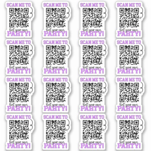 Sticker Analyser pour héberger une partie violet code QR P (Devant)