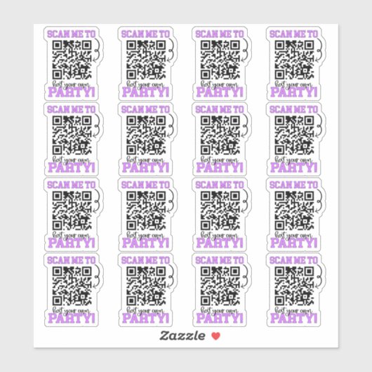 Sticker Analyser pour héberger une partie violet code QR P (Feuille)