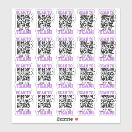Sticker Analyser pour rejoindre mon équipe Purple QR Code  (Feuille)