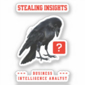 Sticker Analyste en intelligence d'affaires Crow (Recto)