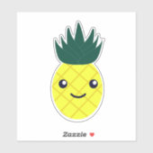 Sticker Ananas Cute Kawaii (Feuille)