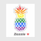Sticker Ananas | drapeau arc-en-ciel (Feuille)