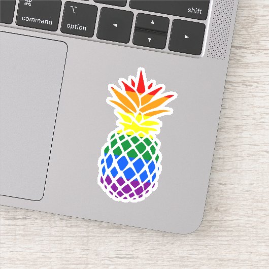 Sticker Ananas | drapeau arc-en-ciel (Détail)