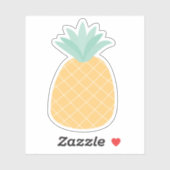 Sticker Ananas mignon - Tropical (Feuille)