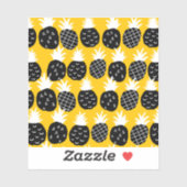 Sticker Ananas noir (Feuille)