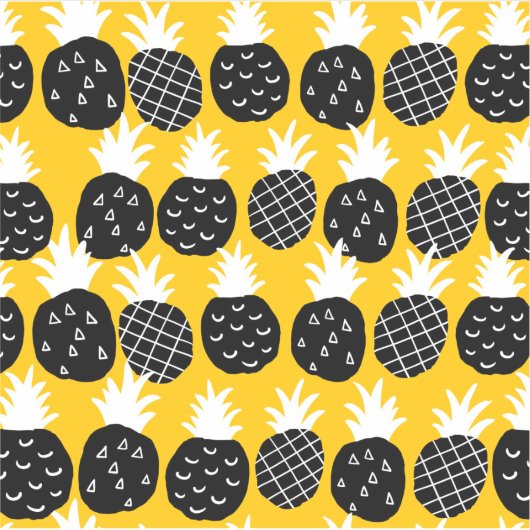 Sticker Ananas noir (Devant)