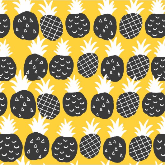 Sticker Ananas noir (Devant)