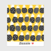 Sticker Ananas noir (Feuille)