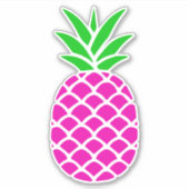 Sticker Ananas rose et vert Preppy (Devant)