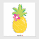 Sticker Ananas tropical lumineux (Feuille)