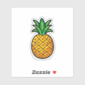 Sticker Ananas tropical : Saveur de l'été (Feuille)