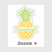 Sticker Ananas vert jaune tendance (Feuille)