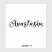 Sticker Anastasia Nom - Calligraphie manuscrite (Feuille)