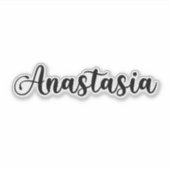 Sticker Anastasia Nom - Calligraphie manuscrite (Devant)